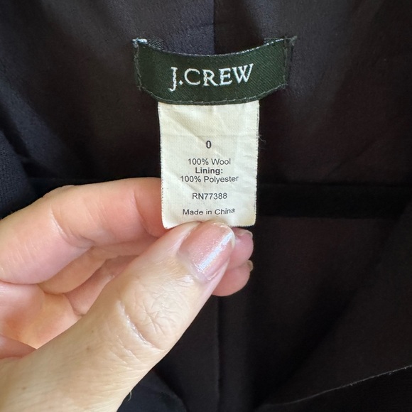 J. Crew Black Blazer Classic Wool Jacket Size 0 - Picture 10 of 12